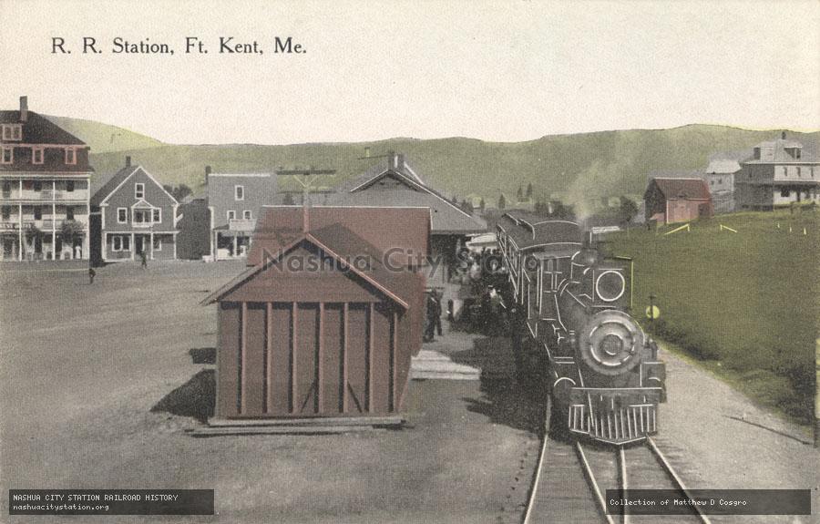 Postcard: Railroad Station, Fort Kent, Maine